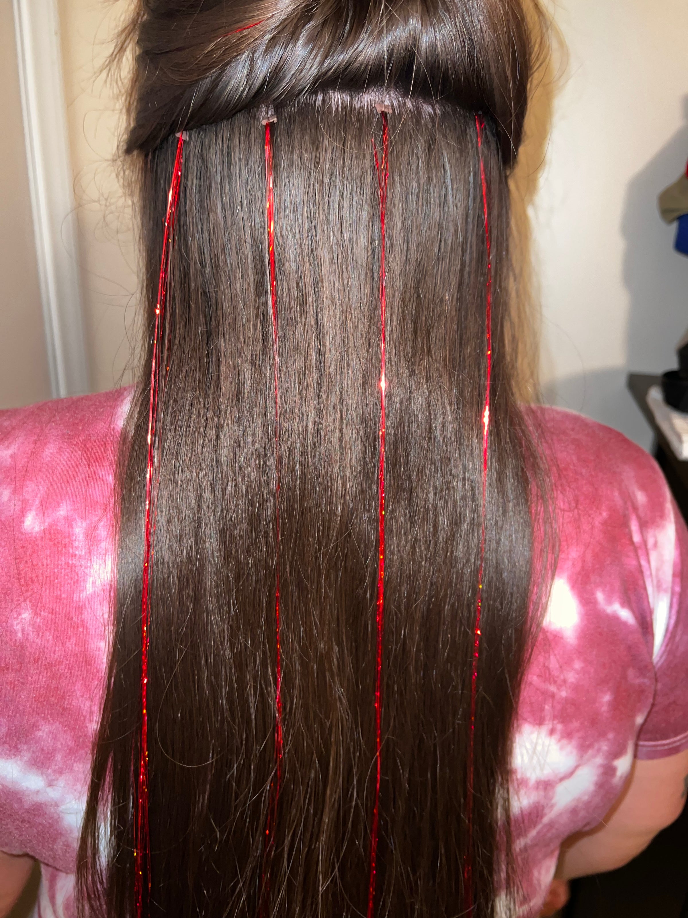 Hair Tinsel Installation with Bead